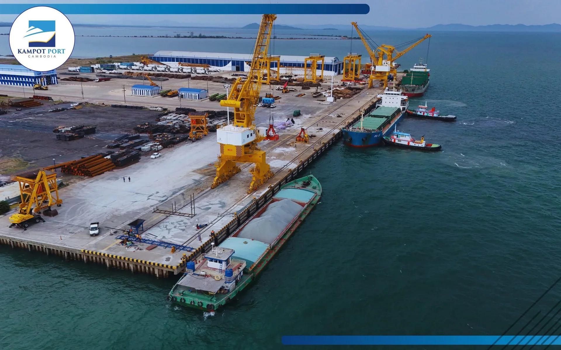 Kampot Port aerial view